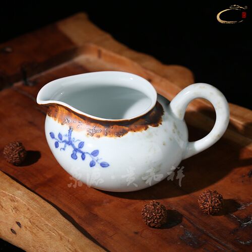 贵和祥手绘温匀杯把公道分茶器茶具手工大号茶海