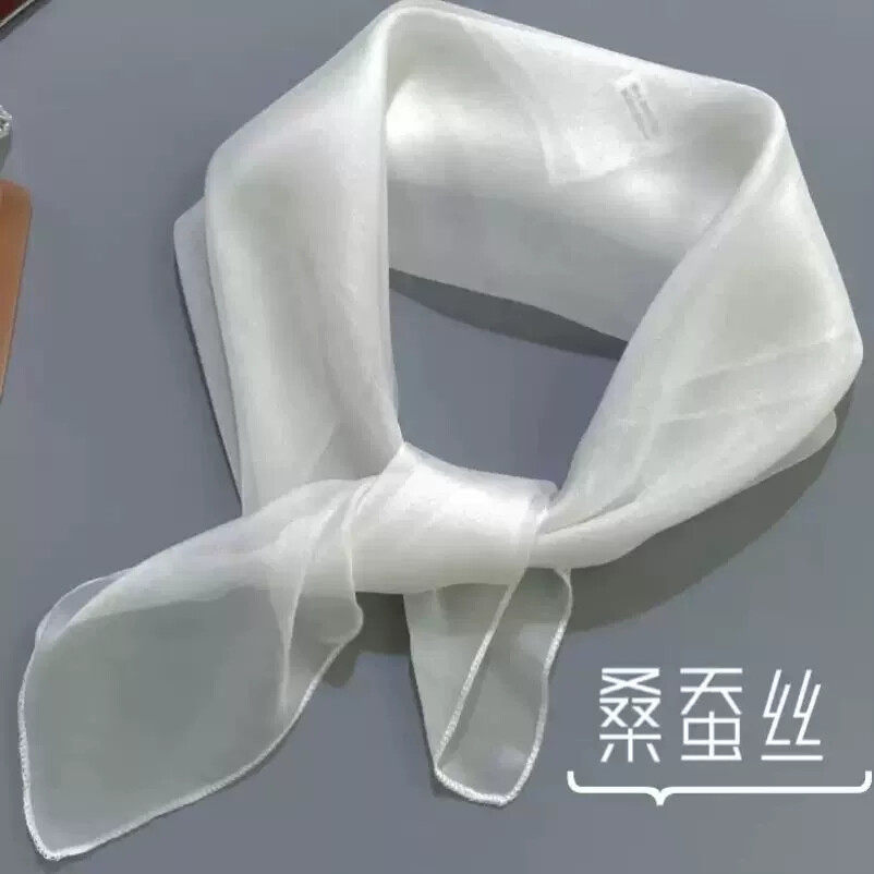 薄款桑蚕丝丝巾真丝小方巾春夏防晒护颈小披肩四方围巾脖子配饰女