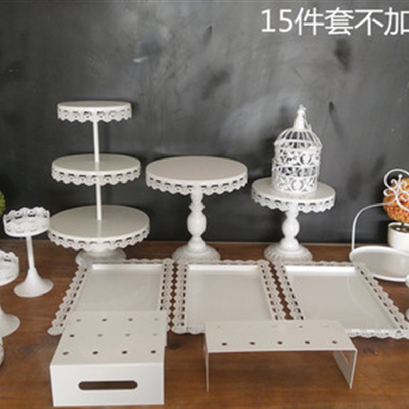 欧式铁艺甜品台展示架婚庆摆台宴会蛋糕架冷餐茶歇托盘Z甜品点心
