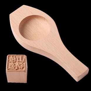 木质锅盔模具4jcm印章月饼糕点印中式山楂锅盔枣泥方酥模