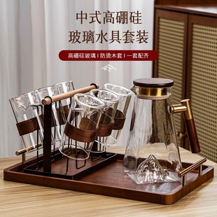 高级感z高硼硅家用客厅6只待客泡茶玻璃杯 耐高温玻璃喝水杯子套装