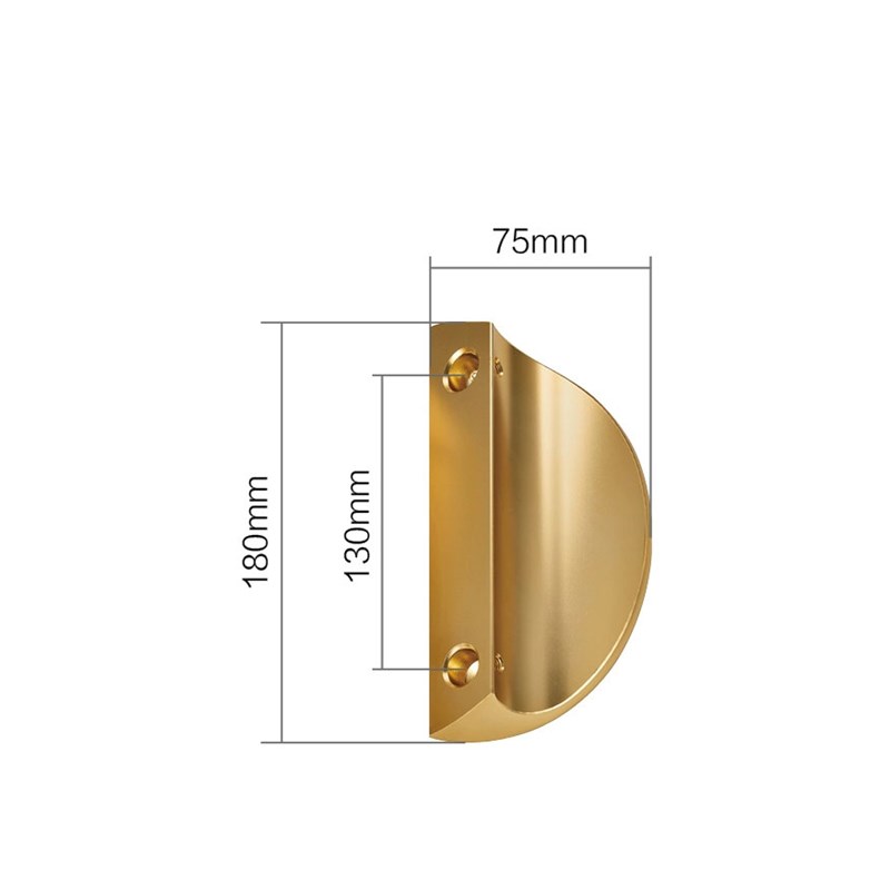 圆形钢化无框玻璃门拉手铝合金有B框推拉双开大门木门把手对装明