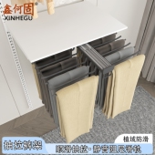 五金 装 鑫何固可伸缩双排排骨裤 架金属衣柜家用多功能静音阻尼裤