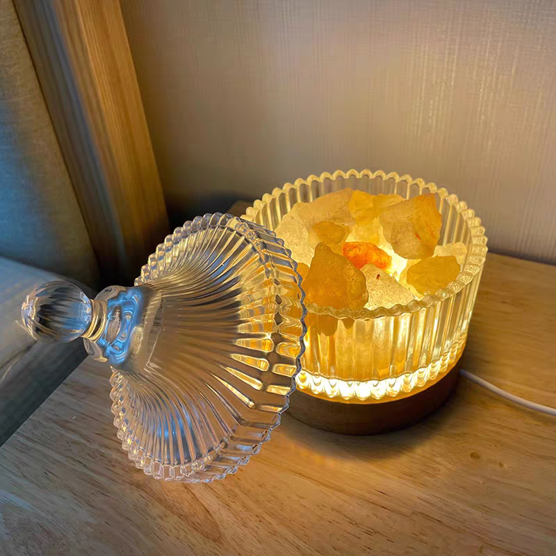 无火香薰精油夜灯扩香石晶石室内持久家用白茶卧室内助眠清新礼物