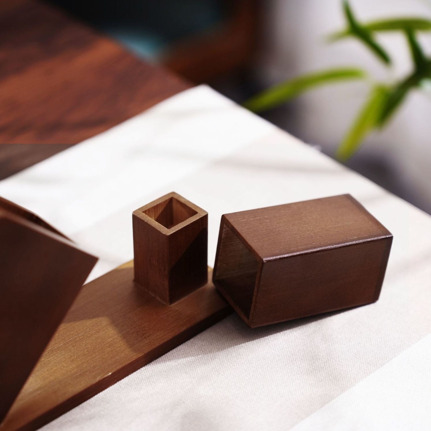 竹制复古定制logo纸巾盒商用收纳盒西餐厅饭店酒店餐厅纸盒