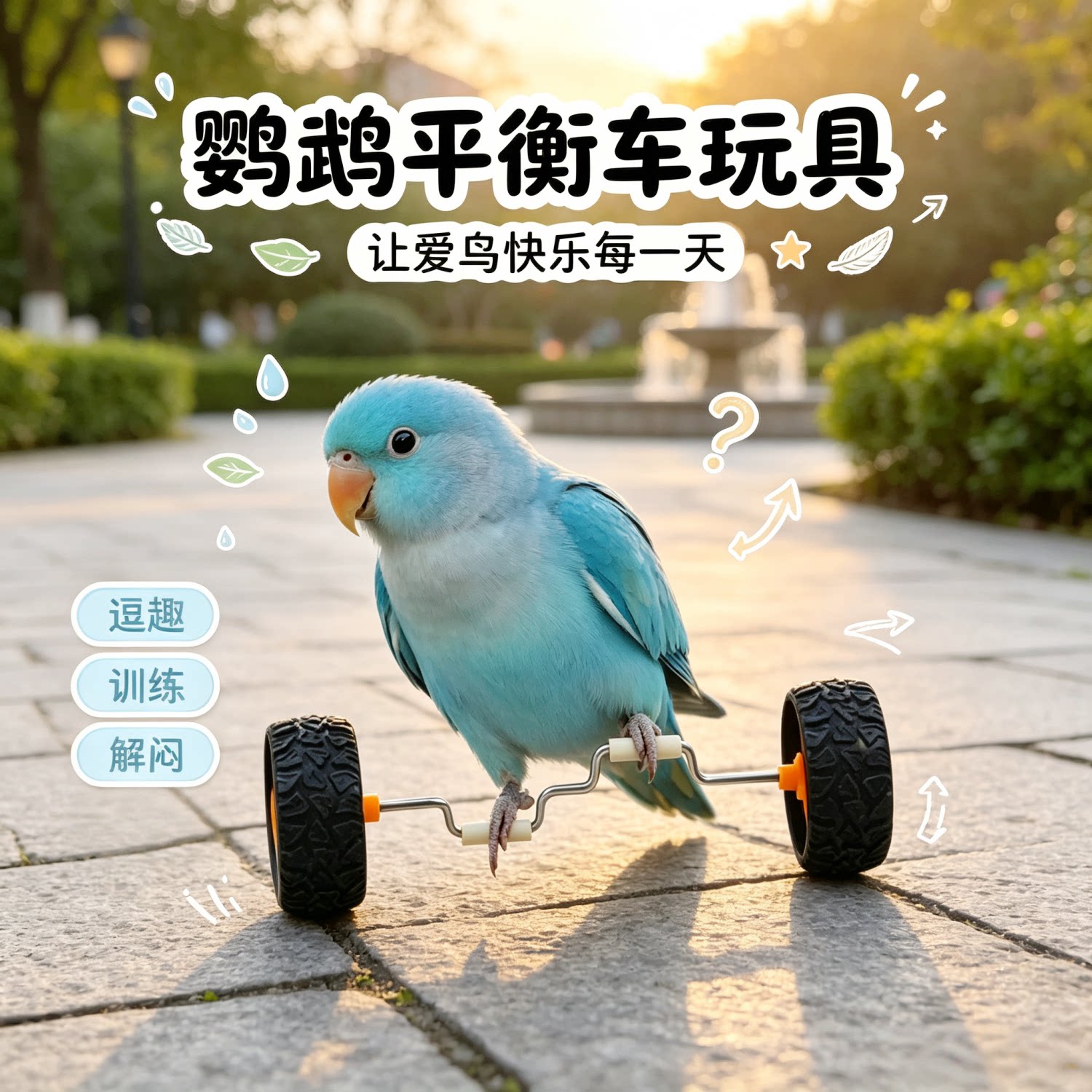 鹦鹉平衡车训练解闷益智玩具