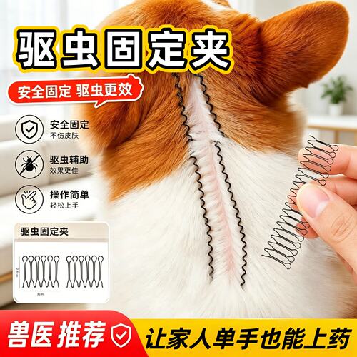 猫狗通用驱虫分毛固定发夹