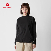 MARMOT土拨鼠Mt.RashGuard吸湿速干抑菌女士户外运动长袖 T恤上衣