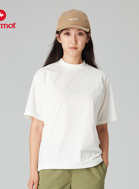 MARMOT土拨鼠Mt.RashGuard吸湿速干抑菌女士户外运动T恤上衣