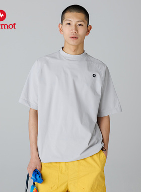 MARMOT土拨鼠Mt.RashGuard吸湿速干抑菌男士户外运动T恤上衣