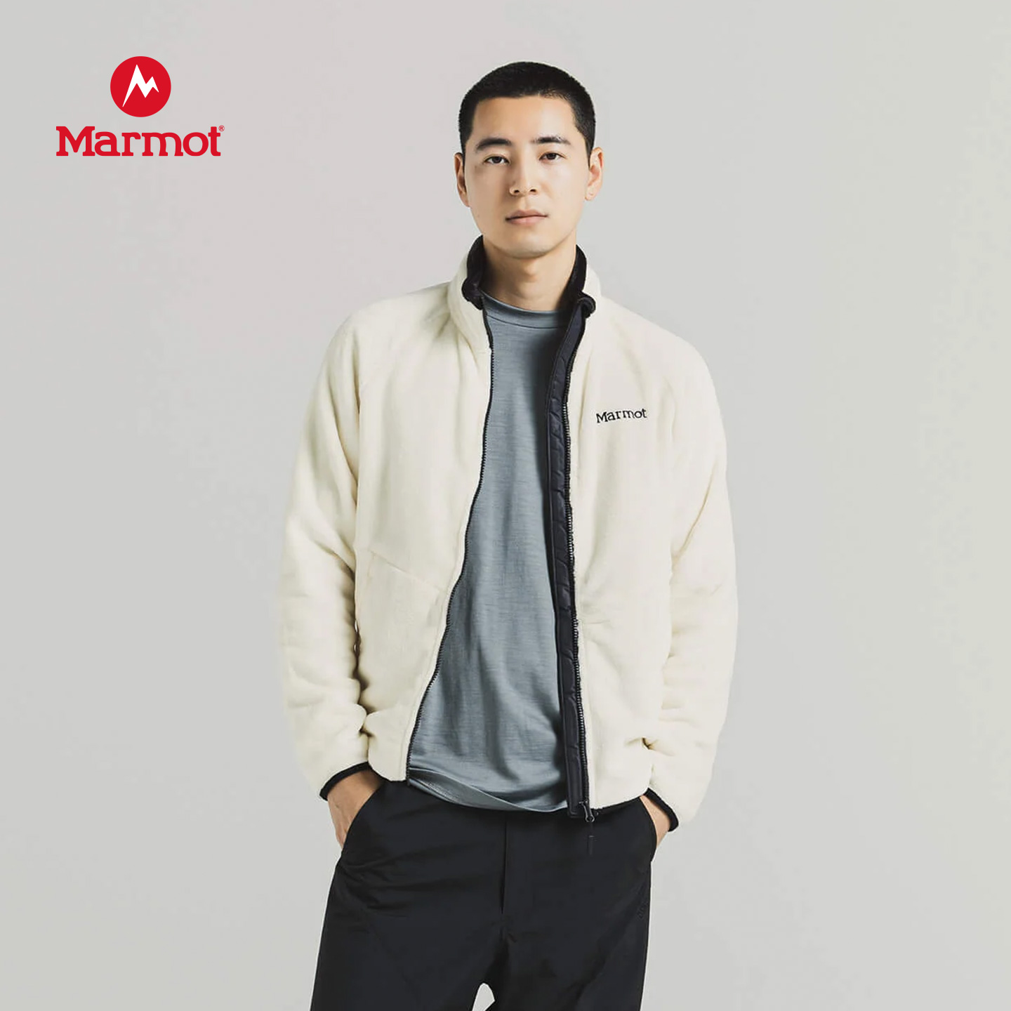 MARMOT土拨鼠巴尔米抓绒夹克