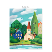 饰挂画芯 生命力风景插画绿色治愈系创意复刻艺术装 Mulgil Kim