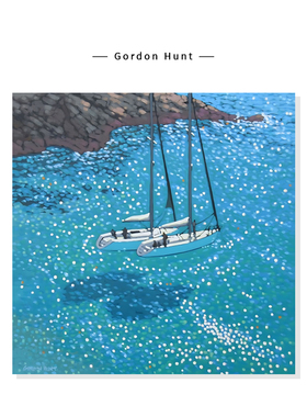 【Gordon Hunt】一帆风顺海洋风景插画蓝色系复刻艺术装饰挂画芯