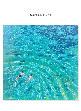 【Gordon Hunt】海洋风景插画蓝色系治愈游泳复刻艺术装饰挂画芯