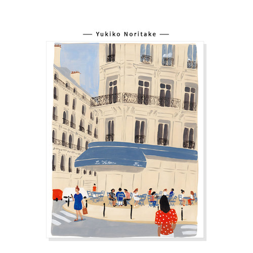 【Yukiko Noritake】法式中古风街景插画复古建筑艺术复刻挂画芯
