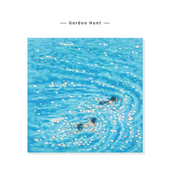 饰挂画芯 海洋风景插画蓝色系治愈游泳复刻艺术装 Gordon Hunt