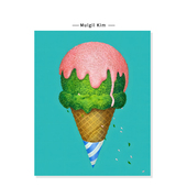 饰挂画芯 生命力风景插画绿色治愈系创意复刻艺术装 Mulgil Kim