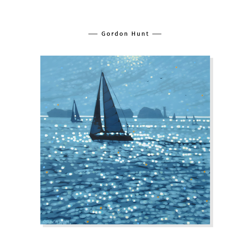 【Gordon Hunt】一帆风顺海洋风景插画蓝色系复刻艺术装饰挂画芯