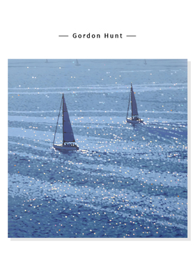 【Gordon Hunt】一帆风顺海洋风景插画蓝色系复刻艺术装饰挂画芯