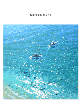 【Gordon Hunt】一帆风顺海洋风景插画蓝色系复刻艺术装饰挂画芯
