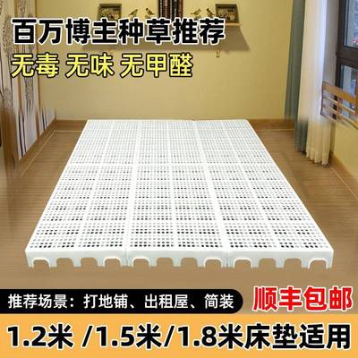 物流垫板榻榻米床架打地铺地台板平替床垫排骨架拼接式洞洞防潮板