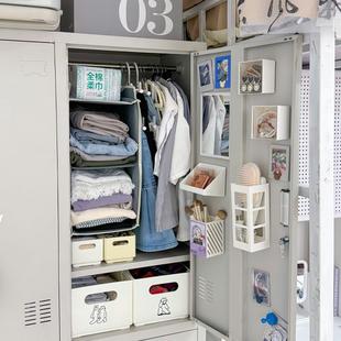 铁皮衣柜子衣服收纳箱分层神器宿舍护士更衣室收纳柜员工值班室