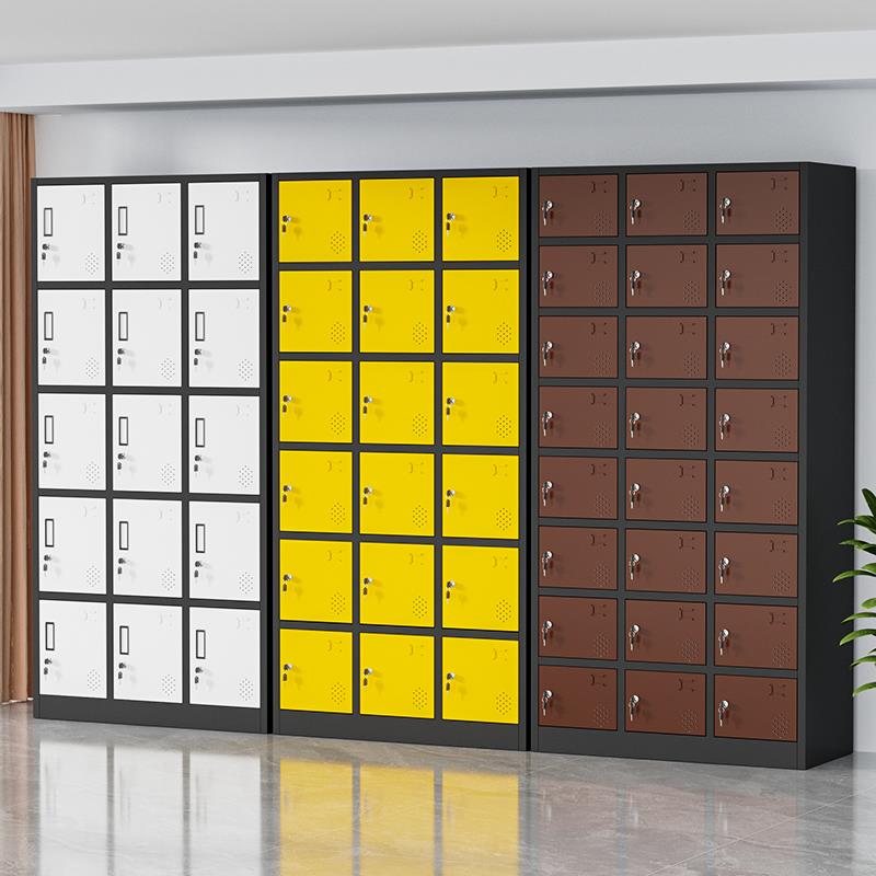 员工储物柜带锁多门铁皮柜工厂更衣柜存包柜24门食堂碗柜车间鞋柜