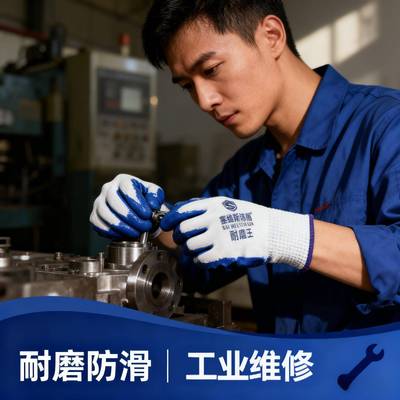 维修手套专用橡胶丁晴工人通用防划防油耐磨耐用耐油防护防滑透气