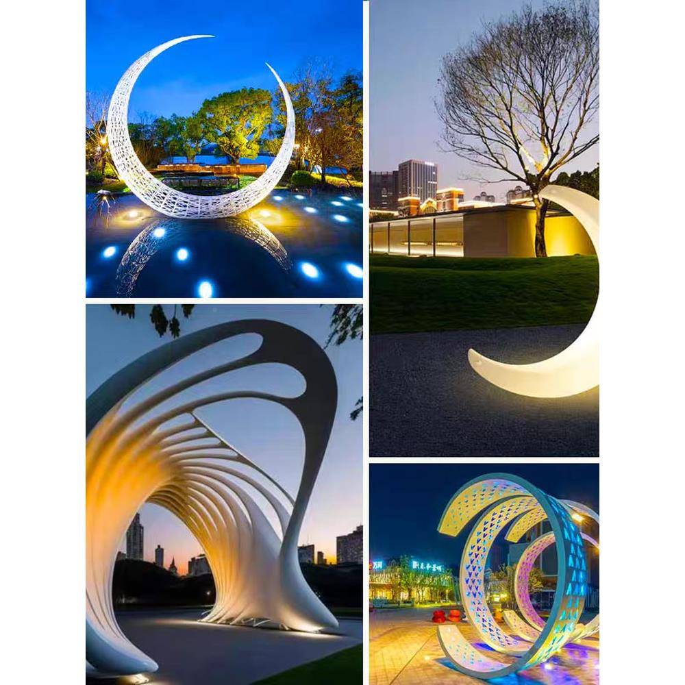 大型不锈钢雕塑定制廊架钢结园林建40281景标志筑堡垒构地标金属