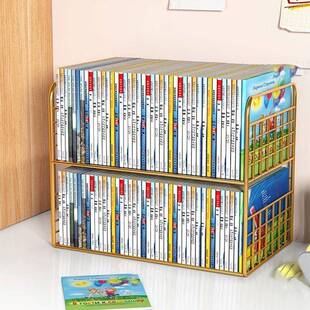 新款桌面书架书本置物架二层双层收纳书柜学生飘窗书桌简易儿童