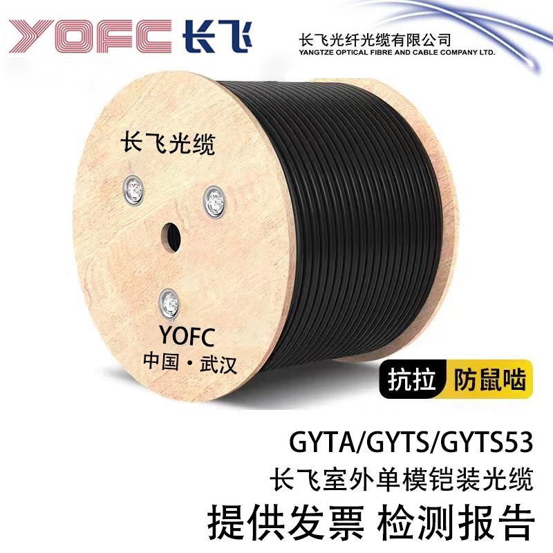 GYTA/GYTS长飞室外单模铠装光缆4/6/8/12/16/24/48芯adss光纤线