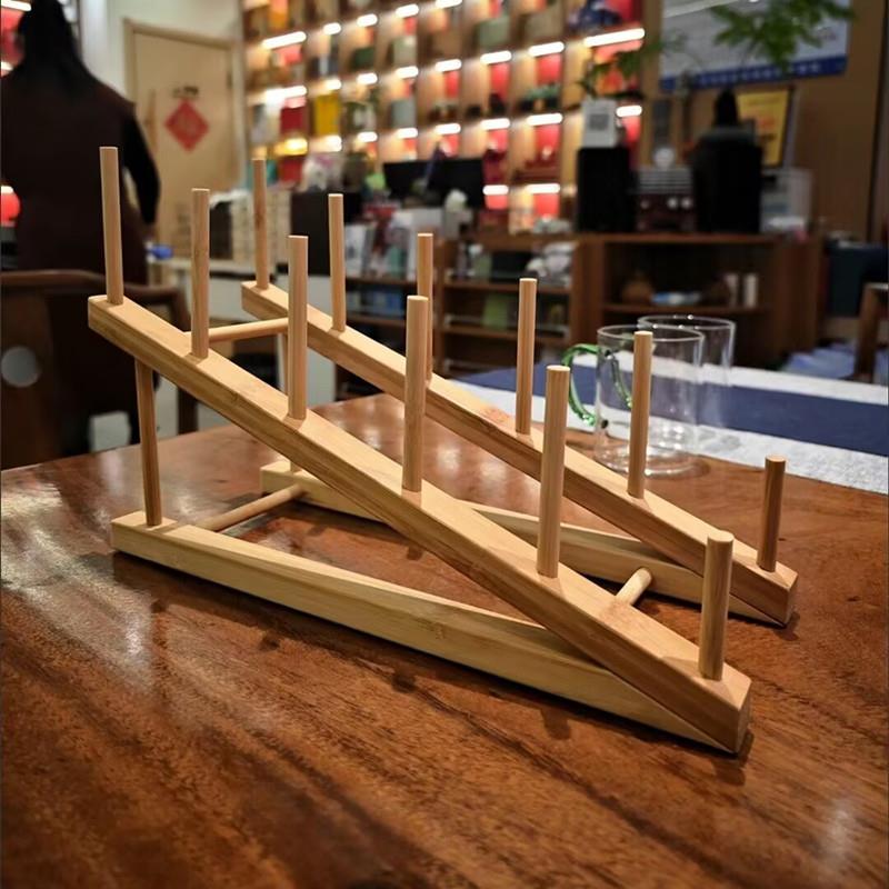 木质碗架碟架杯架本子架钱包架茶饼杯子书立桌面键盘唱片丝线手柄