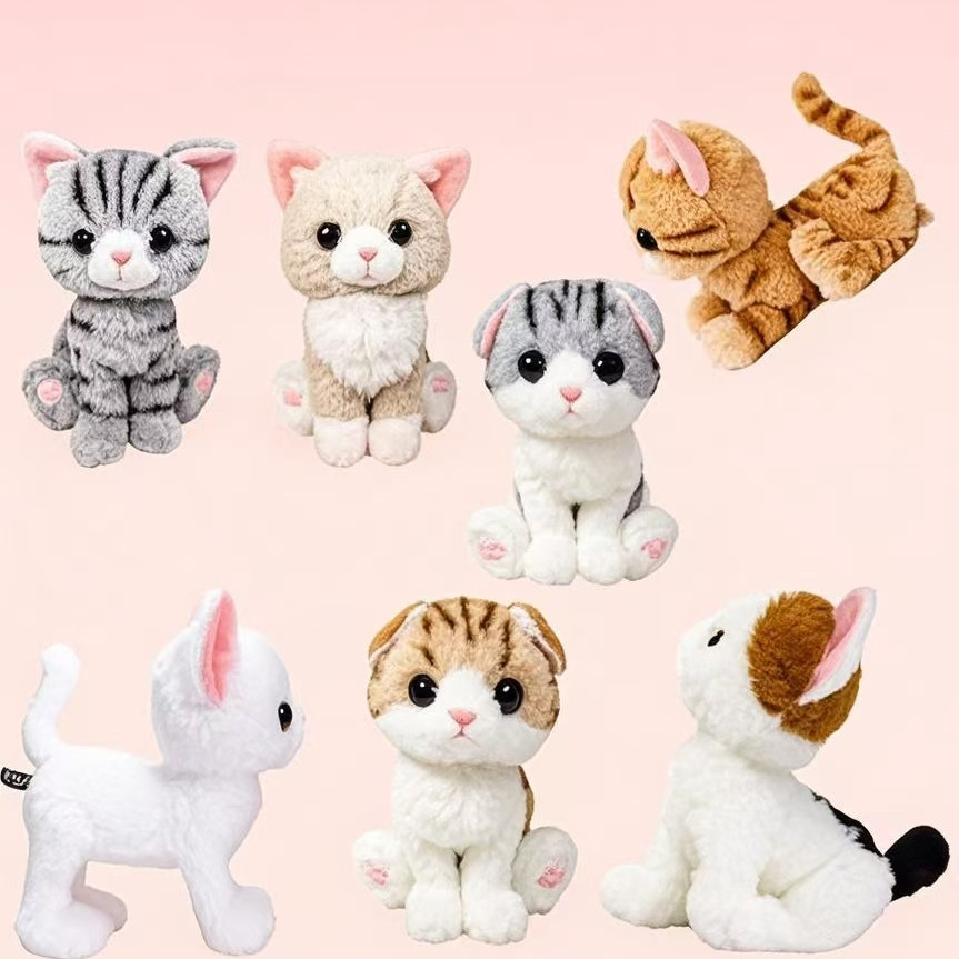 猫咪玩偶sunlemon进口仿真毛绒玩具折耳猫安抚娃娃公仔女生礼物