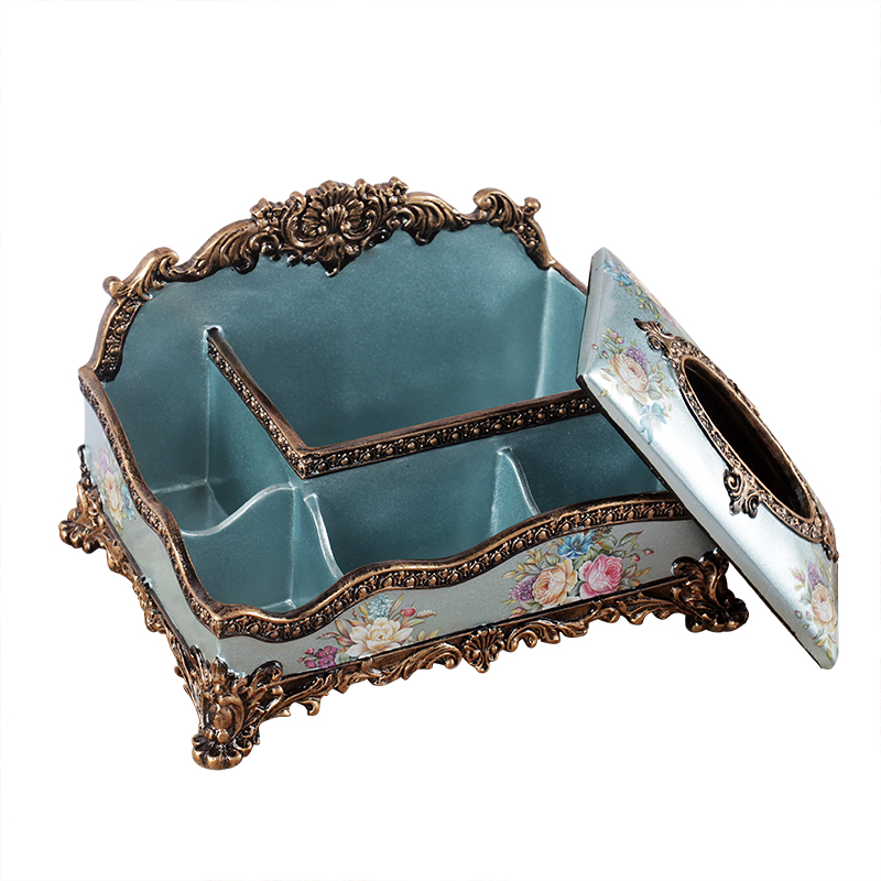 欧式多功能升级版茶几纸巾盒美式餐巾抽L纸盒客厅家用收纳盒摆件