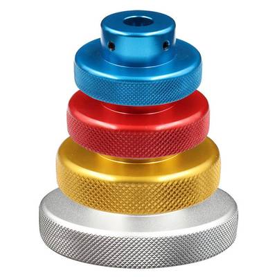 砂银丝杆手柄全铝合金旋转活动手轮摇柄轴承圆形手柄滚花外径40mm