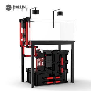 工业风鱼缸周转箱过滤配件全套底滤过滤箱周转盒内置水泵大小号