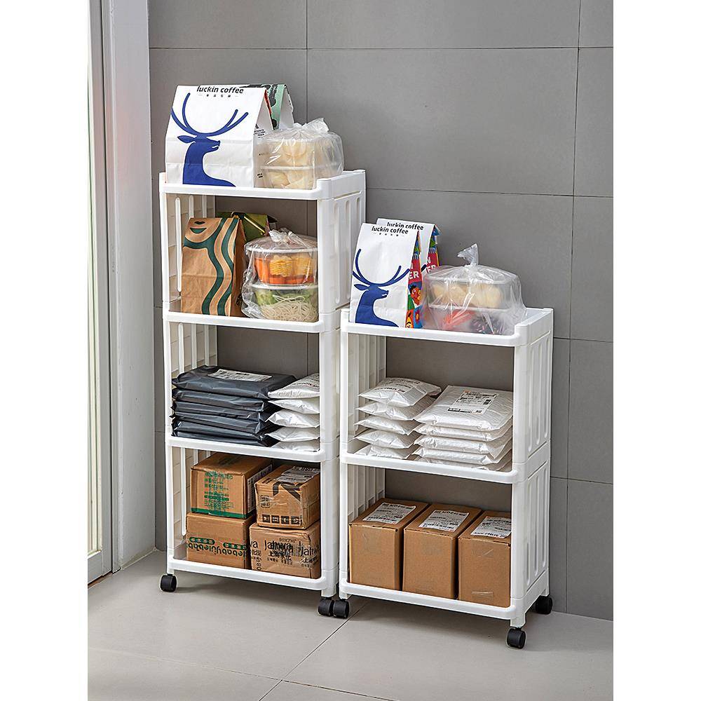 门口外卖架放快递落地置物架简约网格篮子家用收纳零食门外置物架