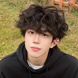 莱斯利卷假发男短卷发日系帅气时尚学生日常蓬松羊毛卷自然全头套