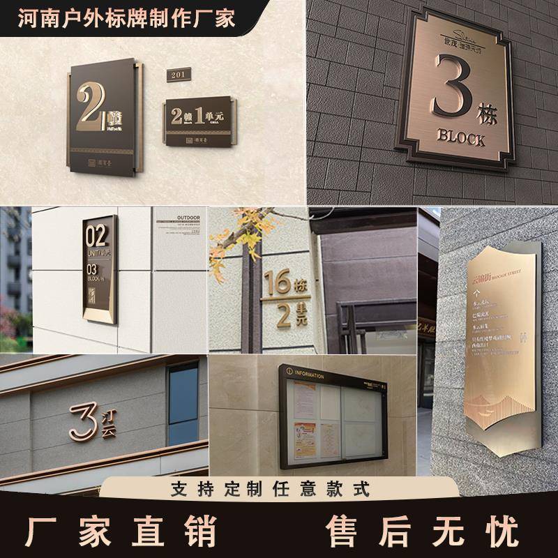 物业小区平面导视标牌地产小区标牌停车场指示牌楼栋单元牌公示栏