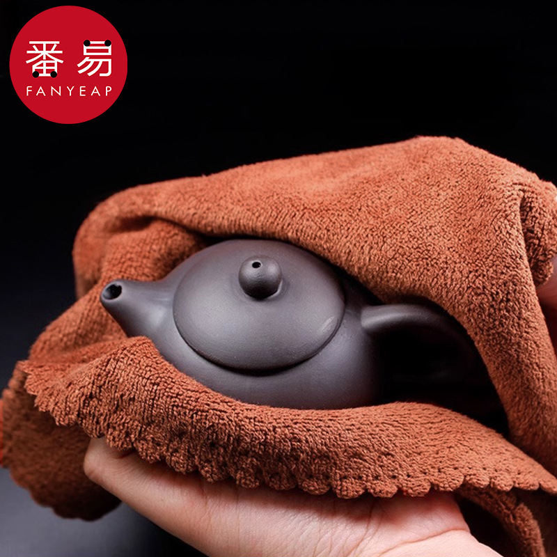 茶巾AB1S242-茶具配件功夫茶布吸水毛巾茶台垫方形茶几桌布抹布