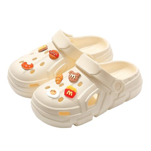 厚底洞洞鞋女款夏季外穿2025新款沙滩鞋eLva防滑防臭包头半拖鞋女