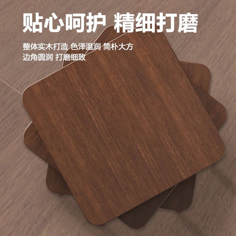 实木凳子家用餐桌板m凳结实耐用圆凳客厅简约备用高凳叠放木头方