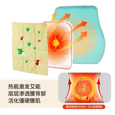 艾草办公室座椅靠背腰枕记忆棉艾绒热敷不塌陷护腰靠垫艾灸靠背