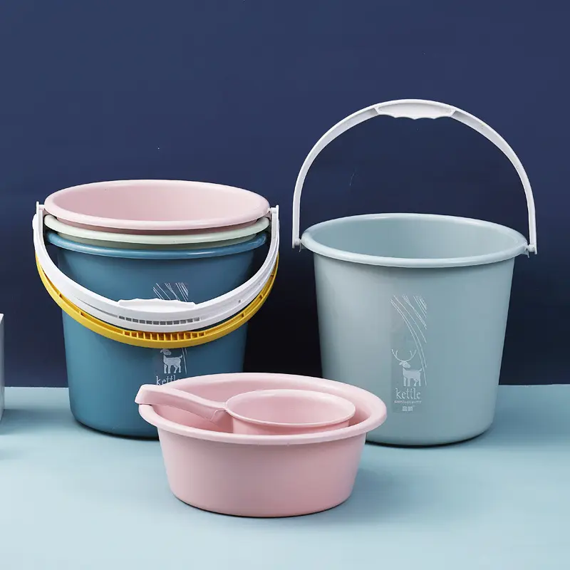 加厚水桶学生宿舍桶盆套装脸盆三件套高中生住校生洗漱用品洗衣桶