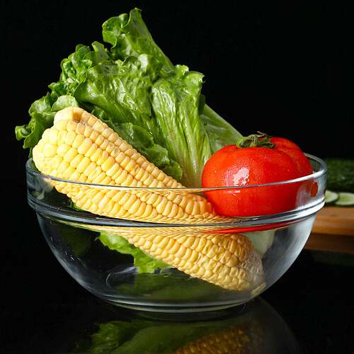 A5L钢化玻璃碗透明耐热沙拉碗饭碗甜品碗家用面碗大汤碗可微波可