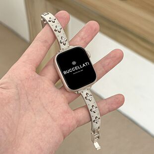布契拉提手镯适用oppowatch3/X/2/3pro/4pro手表表带高级金属女se
