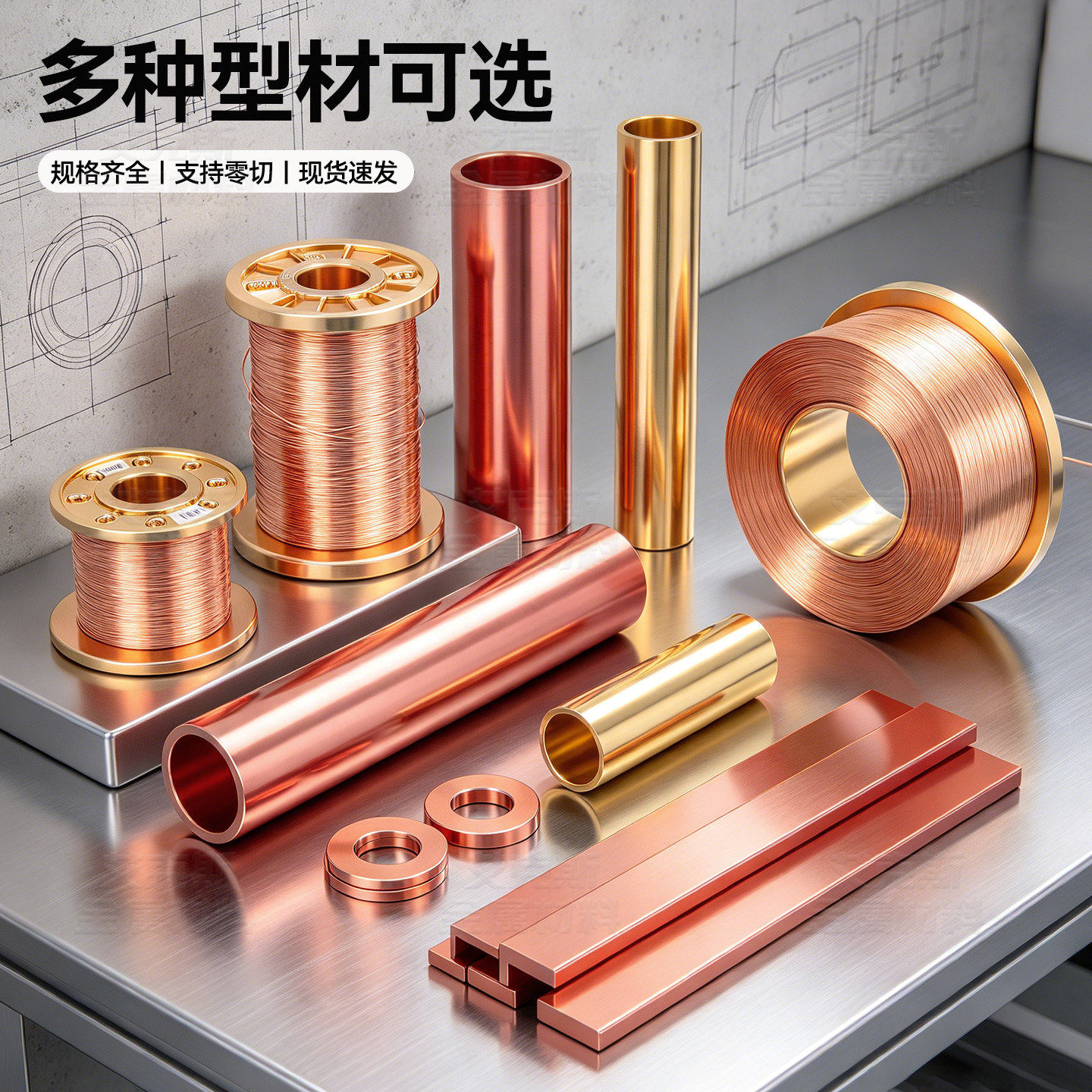紫铜铜板铜丝铜带黄铜铜棒铜材铜排铜块加工定制切割  量大专拍