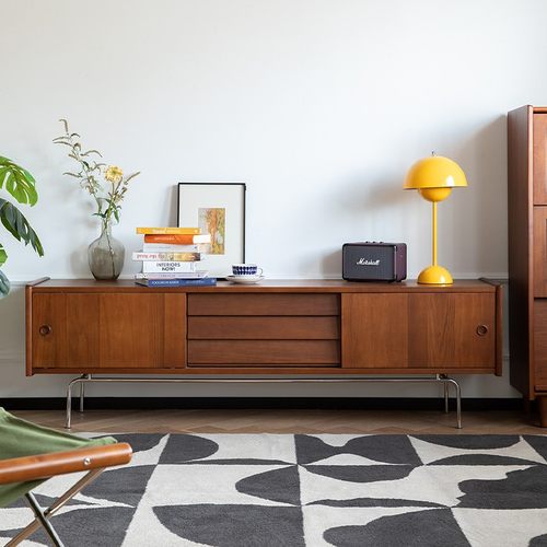 出乎生活实木电视柜复古墙柜