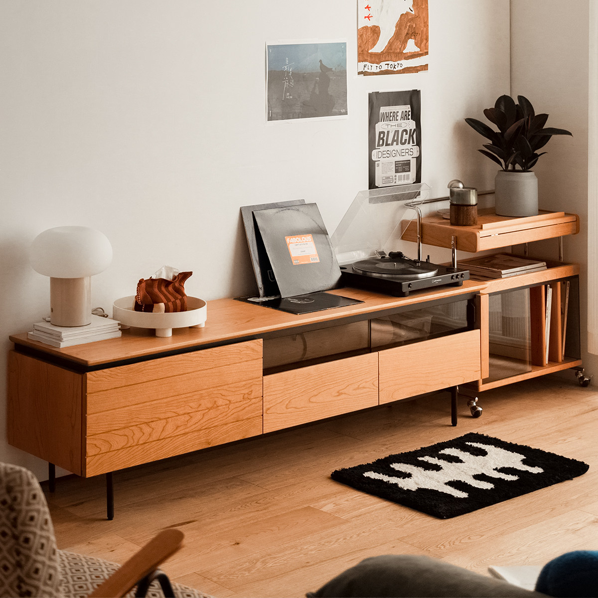 出乎生活邮轮电视柜北欧小户型樱桃木储物柜日式茶几电视柜组合,住宅家具,电视柜,淘宝优惠券,粉丝福利购,淘宝优惠卷