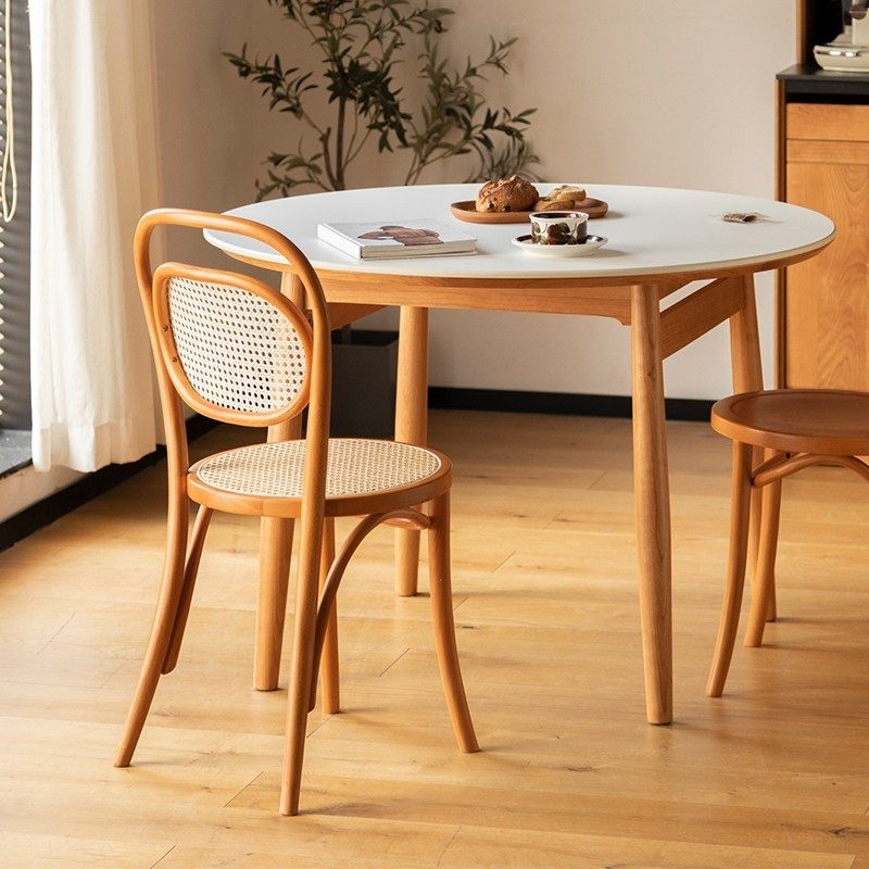 出乎生活格曼餐椅樱桃木餐厅藤编复古椅子餐桌椅日式靠背休闲椅,住宅家具,餐椅,淘宝优惠券,粉丝福利购,淘宝优惠卷